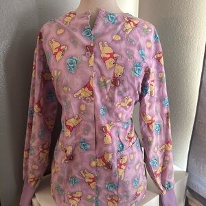 Disney Winnie the Pooh Lavender Floral Scrubs
